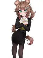 artist:shironomi_dayo fan_commission office_lady pouting teacher transparent_background // 3024x4096 // 479KB