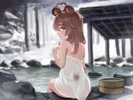 artist:aoaorioa bath_towel onsen tail // 3192x2412 // 3.9MB