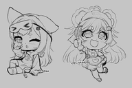 artist:xp07_nana chibi fan_commission monochrome whisk // 2644x1756 // 595KB
