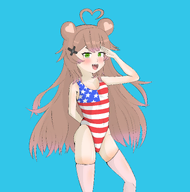 american_flag artist:funkydealer flat_chest fourth_of_july swimsuit thigh_highs // 2475x2500 // 1.0MB