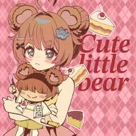 artist:yureichansub cake character:pawnii_chan flat_chest teddy_bear // 2000x2000 // 1.8MB