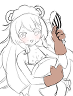 artist:rimaeri baking simulated_facial sketch suggestive_fluid // 574x753 // 181KB